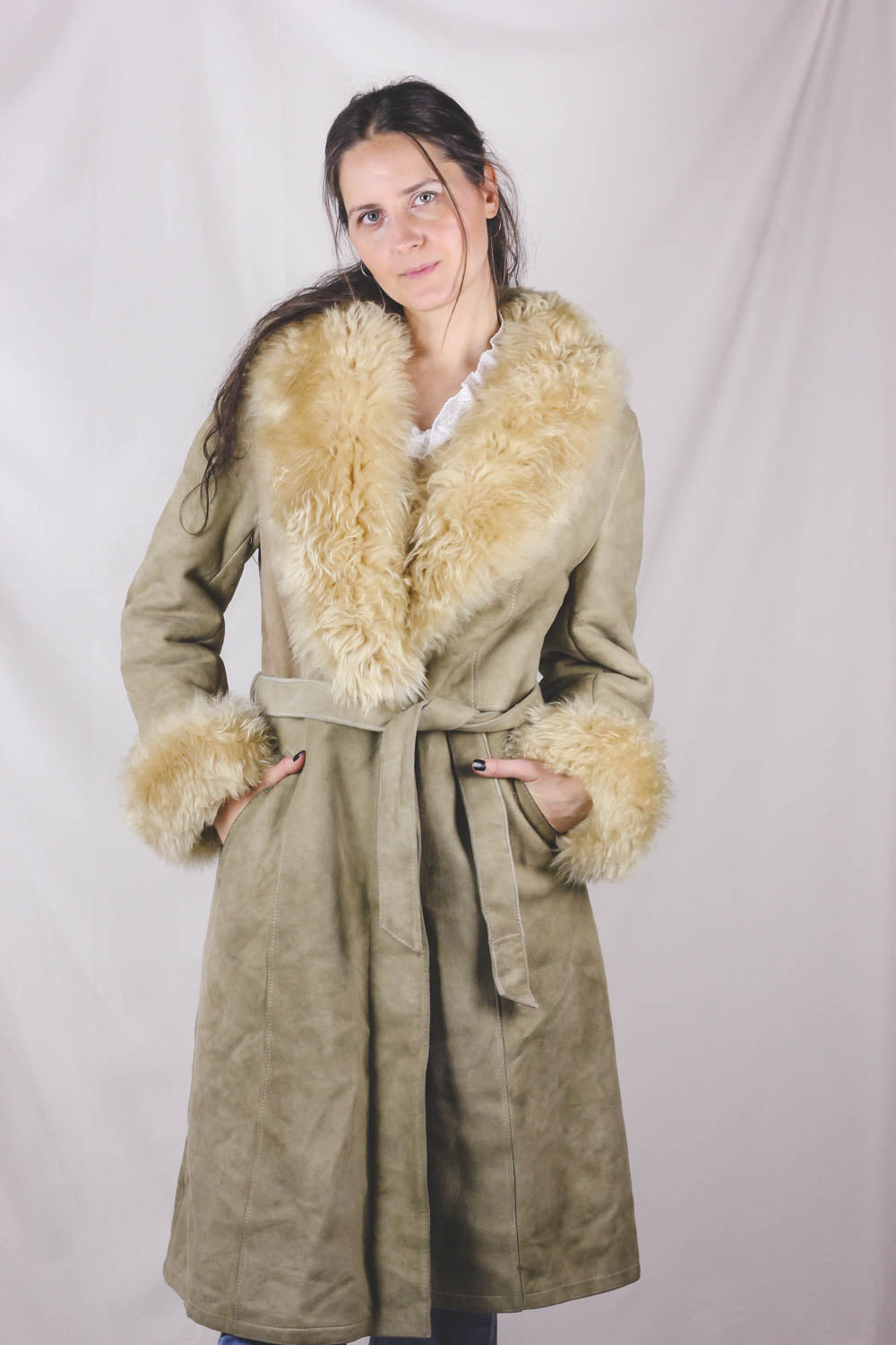 Adela vintagelampaankarvatakki