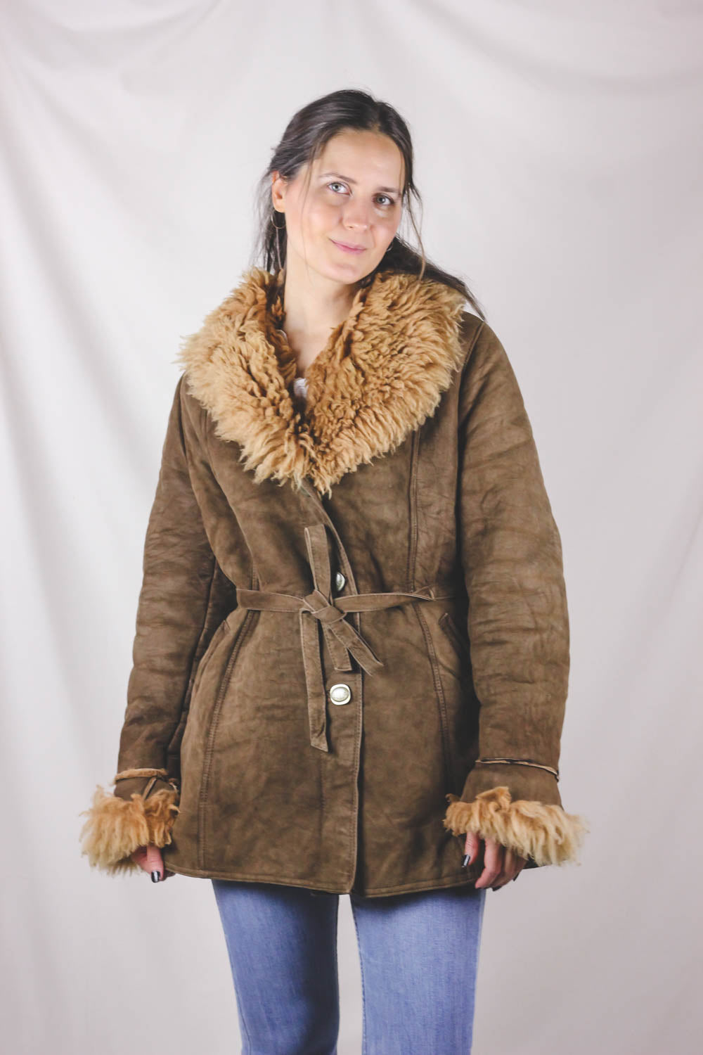 Eva vintagelampaankarvatakki