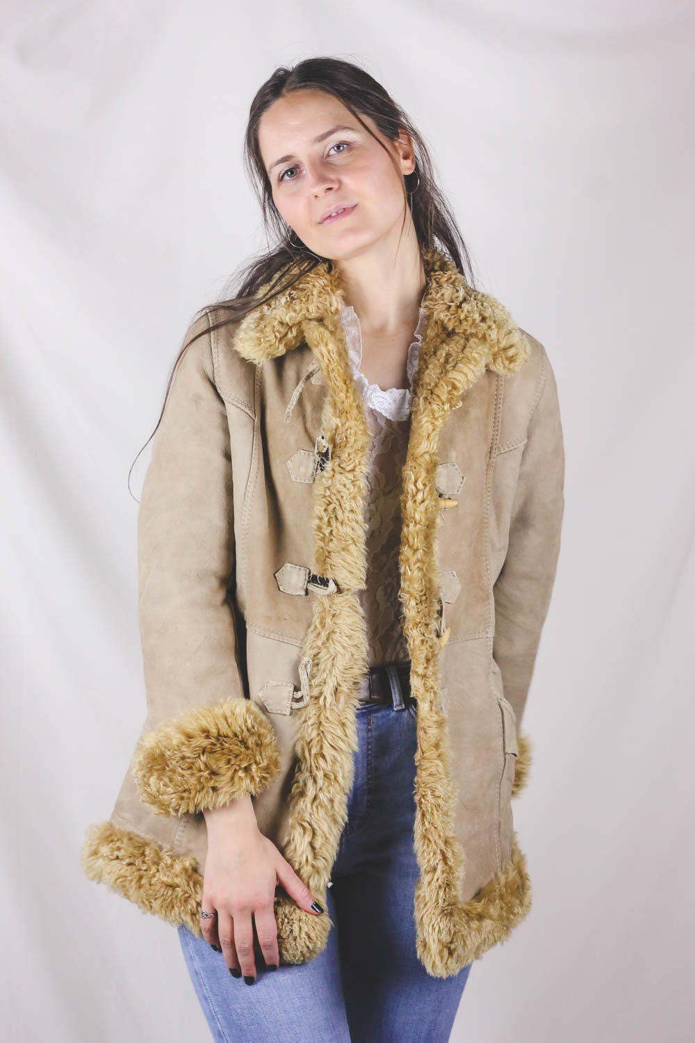 Helda vintagelampaankarvatakki