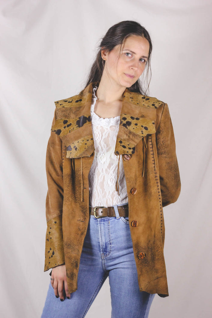 Havina vintagemokkanahkatakki