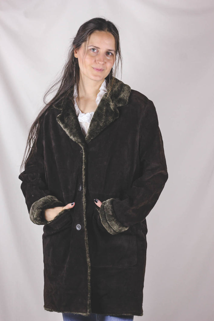 Gemina vintagemokkanahkatakki