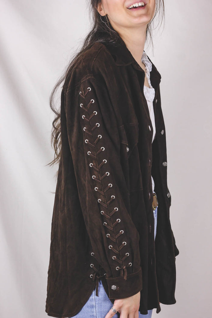 Elba vintagemokkanahkatakki/pusero