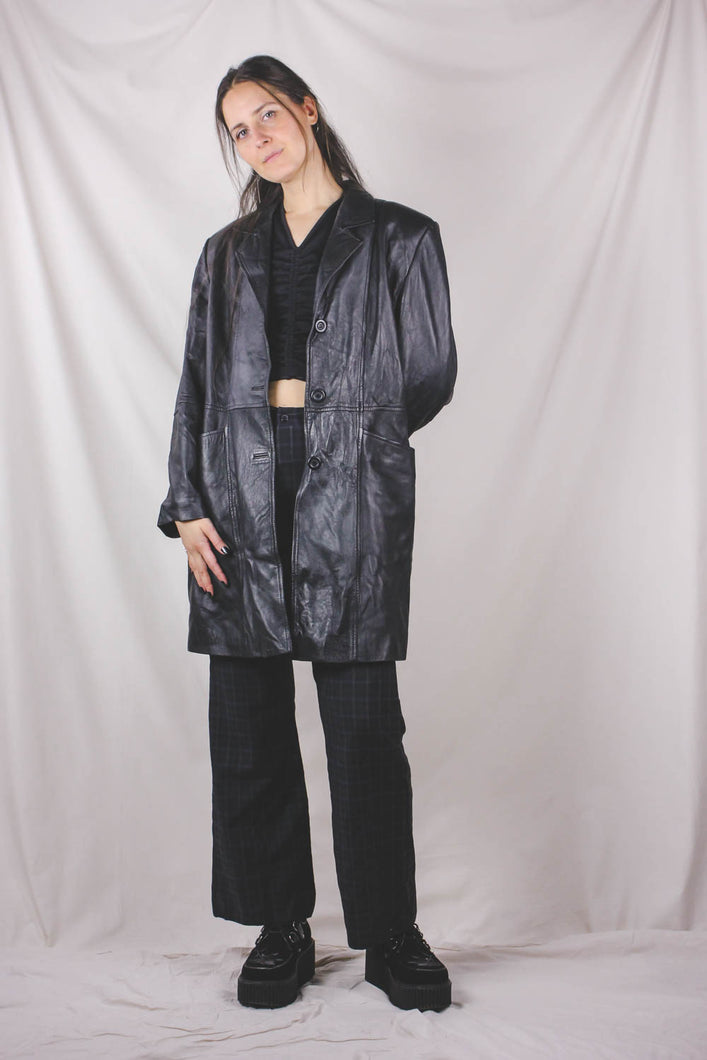 Ledina italialainen vintagenahkatakki