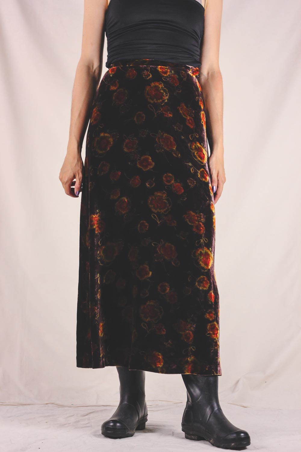 Laura Ashley vintagesilkkiviskoosihame