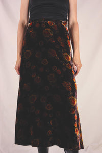 Laura Ashley vintagesilkkiviskoosihame