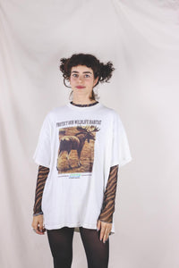 Protect our wildlife vintage t-paita