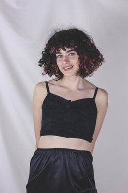 Malna musta vintagekorsettitoppi