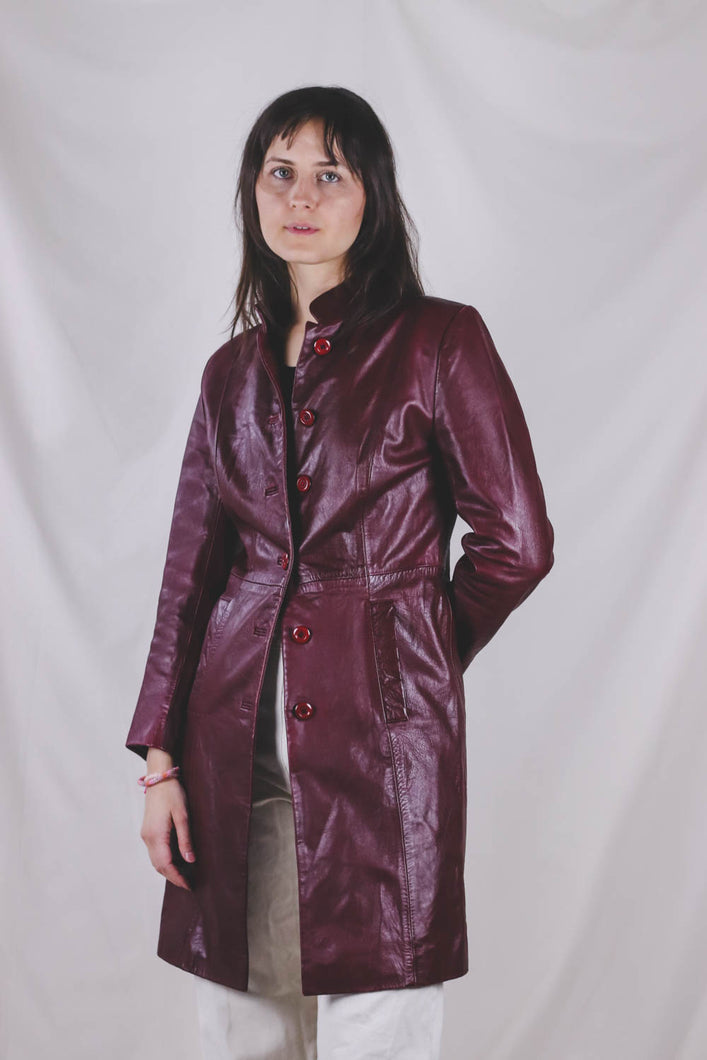 Joa vintagenahkatakki